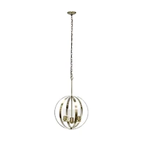 3-Light 18" Adjustable Globe Clear Glass Ceiling Pendant