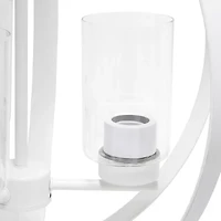 3-Light 18" Adjustable Globe Clear Glass Ceiling Pendant