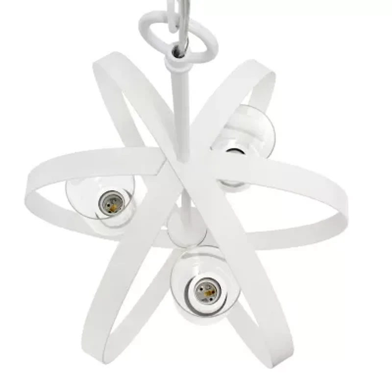 3-Light 18" Adjustable Globe Clear Glass Ceiling Pendant