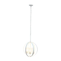 3-Light 18" Adjustable Globe Clear Glass Ceiling Pendant