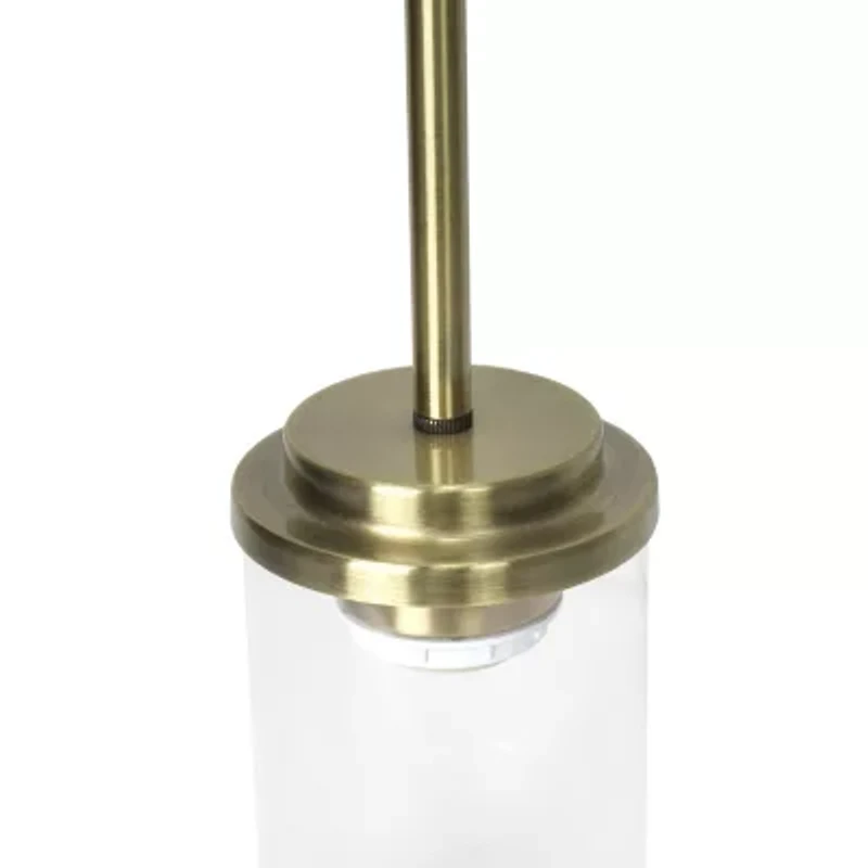 1-Light 5.75" Adjustable Hanging Clear Cylinder Glass Pendant