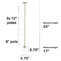 1-Light 5.75" Adjustable Hanging Clear Cylinder Glass Pendant