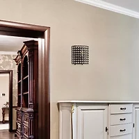 All the Rages 8" Modern Contemporary 1-Light Crystal And Metal Wall Sconce