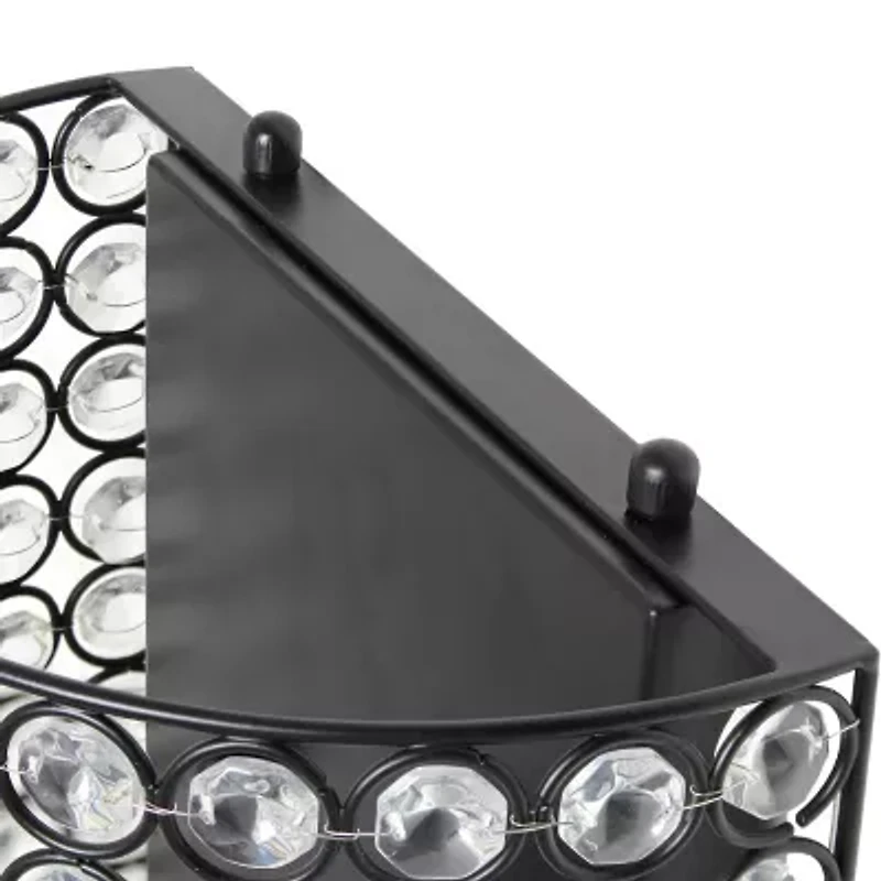 All the Rages 8" Modern Contemporary 1-Light Crystal And Metal Wall Sconce