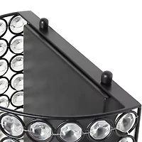 All the Rages 8" Modern Contemporary 1-Light Crystal And Metal Wall Sconce