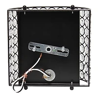 All the Rages 8" Modern Contemporary 1-Light Crystal And Metal Wall Sconce