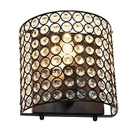 All the Rages 8" Modern Contemporary 1-Light Crystal And Metal Wall Sconce