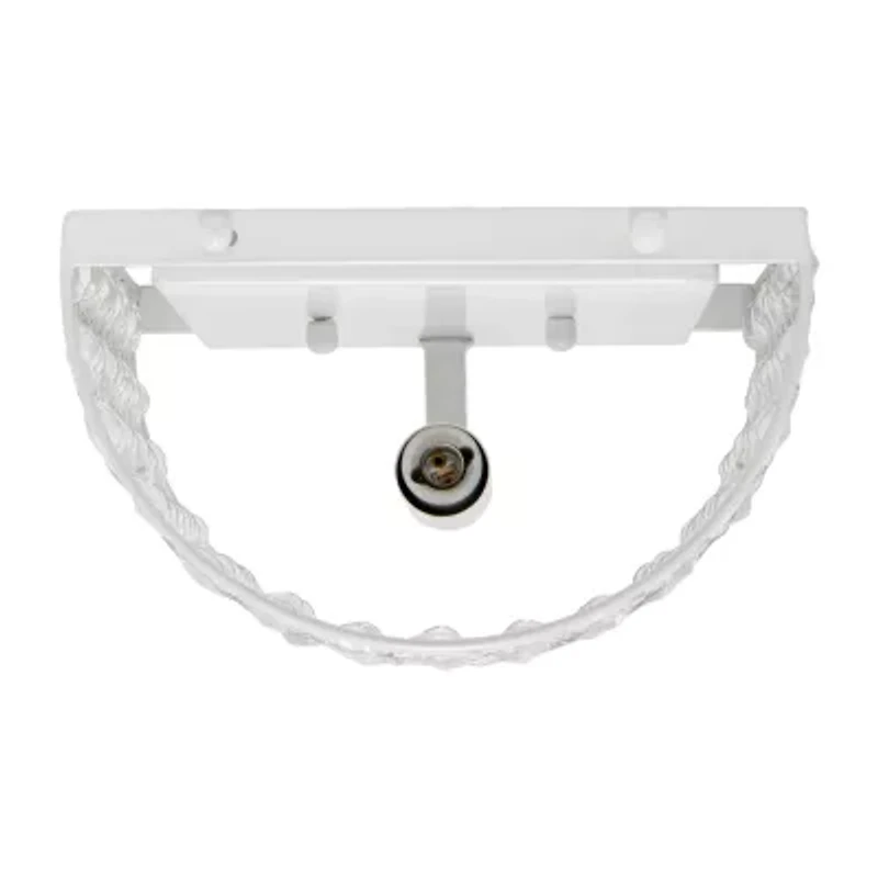 All the Rages 8" Modern Contemporary 1-Light Crystal And Metal Wall Sconce