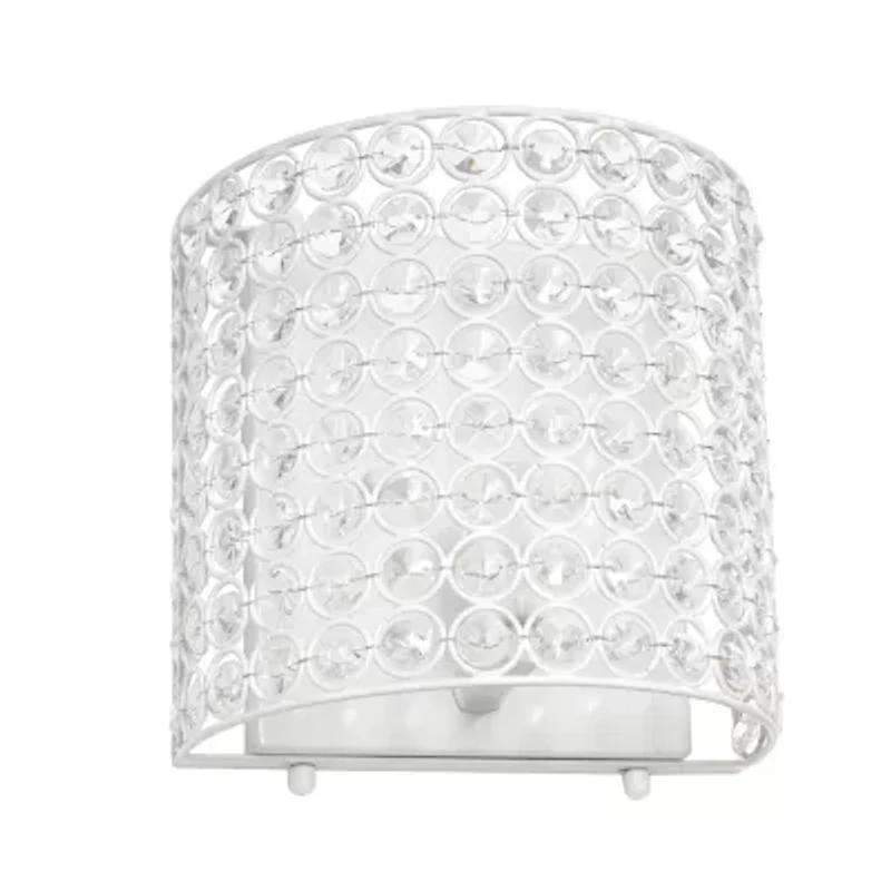 All the Rages 8" Modern Contemporary 1-Light Crystal And Metal Wall Sconce