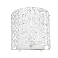 All the Rages 8" Modern Contemporary 1-Light Crystal And Metal Wall Sconce