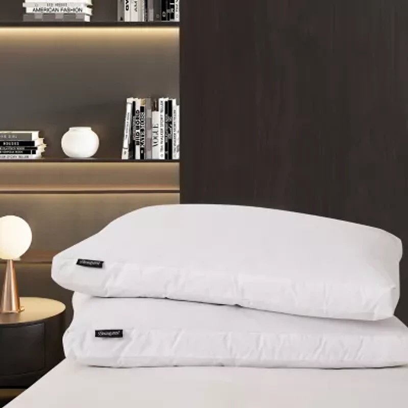 Beautyrest 2" Gusseted Down 2-Pack Medium Density Bed Pillow