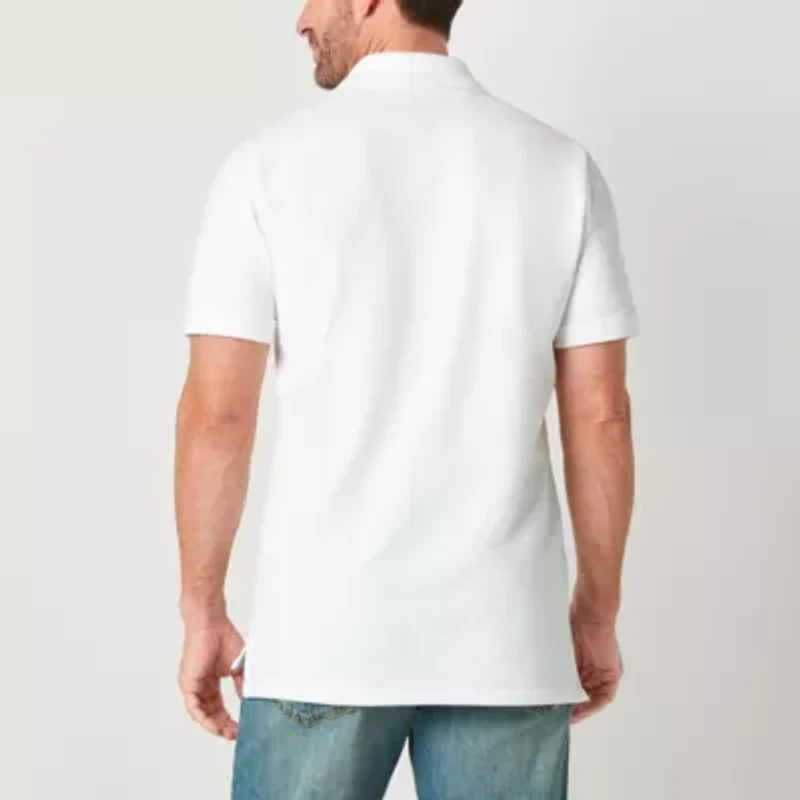 St. John's Bay Premium Stretch Mens Classic Fit Short Sleeve Polo Shirt