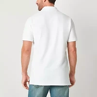 St. John's Bay Premium Stretch Mens Classic Fit Short Sleeve Polo Shirt