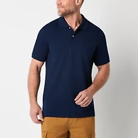 St. John's Bay Premium Stretch Mens Classic Fit Short Sleeve Polo Shirt