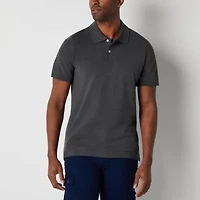 St. John's Bay Premium Stretch Mens Classic Fit Short Sleeve Polo Shirt