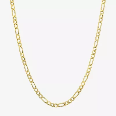 10K Yellow Gold 2.9mm 20-22" Semi-Solid Figaro Chain