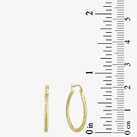 10K Gold Rope Hoop Earrings