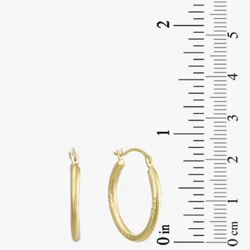 10K Gold 20mm Hollow Hoop Earrings