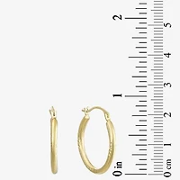 10K Gold 20mm Hollow Hoop Earrings