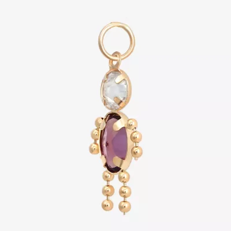 10K Gold February Birthstone Babies Boy Charm