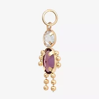 10K Gold February Birthstone Babies Boy Charm