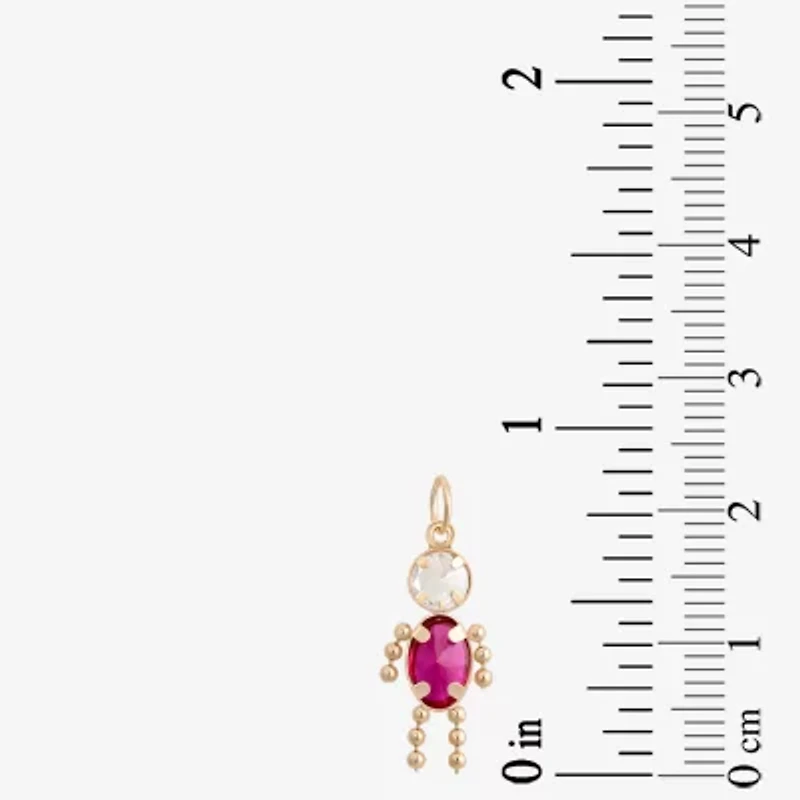 10K Gold July Birthstone Babies Boy Charm