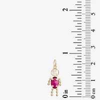 10K Gold July Birthstone Babies Boy Charm