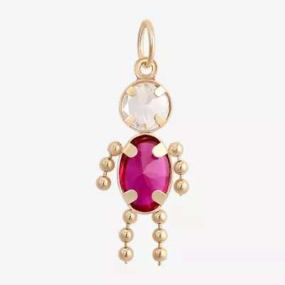 10K Gold July Birthstone Babies Boy Charm