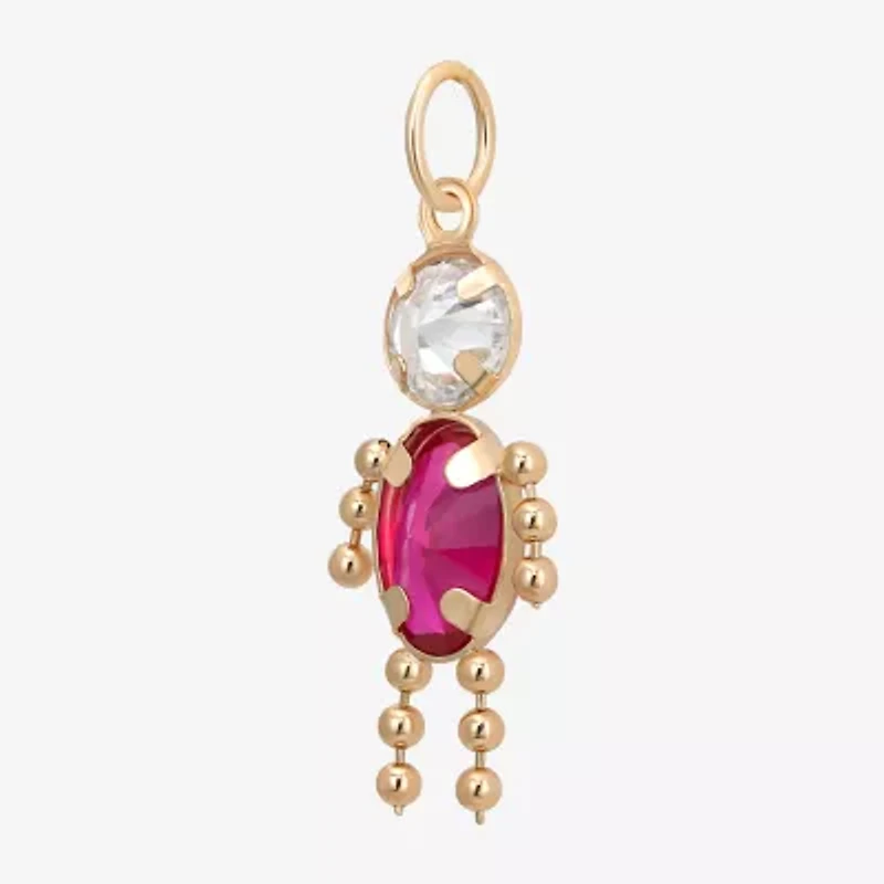 10K Gold July Birthstone Babies Boy Charm