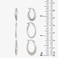 Womens Sterling Silver 6 Pair Earring Set