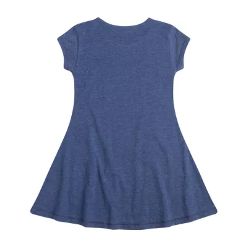 Little & Big Kid Girls Short Sleeve Spongebob A-Line Dress