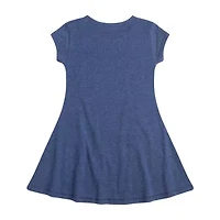 Little & Big Kid Girls Short Sleeve Spongebob A-Line Dress