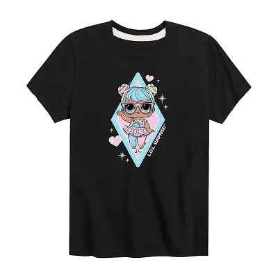 Little & Big Kid Girls Crew Neck Short Sleeve Regular Fit LOL Graphic T-Shirt