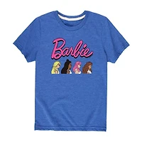 Little & Big Kid Girls Crew Neck Short Sleeve Regular Fit Barbie Graphic T-Shirt