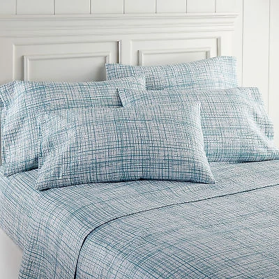 Shavel Home Seersucker Wrinkle Resistant Deep Pocket Sheet Set