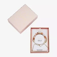 Footnotes Love Womens Cubic Zirconia 14K Gold Over Brass Heart Bolo Bracelet