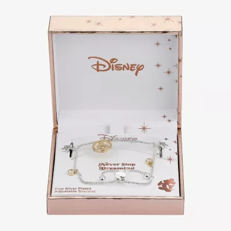 Disney Classics Womens Cubic Zirconia 14K Gold Over Brass Star Mickey Mouse Bolo Bracelet