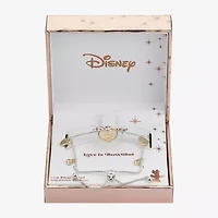 Disney Classics Love Womens Cubic Zirconia 14K Gold Over Brass Heart Minnie Mouse Bolo Bracelet