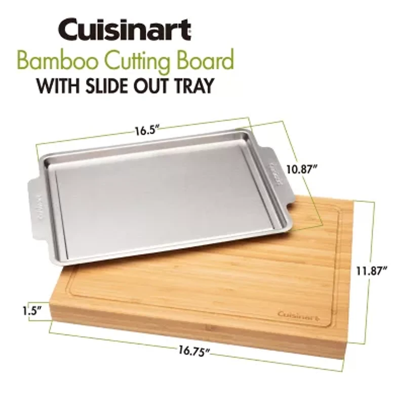Cuisinart Outdoors Bamboo Slide Out Tray with Cutting Board