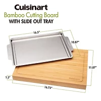Cuisinart Outdoors Bamboo Slide Out Tray with Cutting Board
