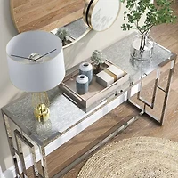 Selma Glass Top Console Table