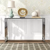 Haines Glass Top Console Table
