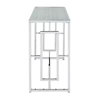Haines Glass Top Console Table
