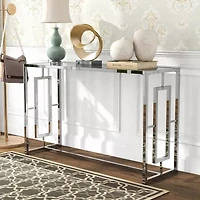 Haines Glass Top Console Table
