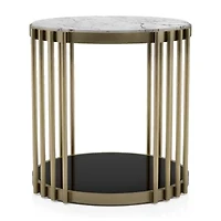 Aurora Storage Metal End Table