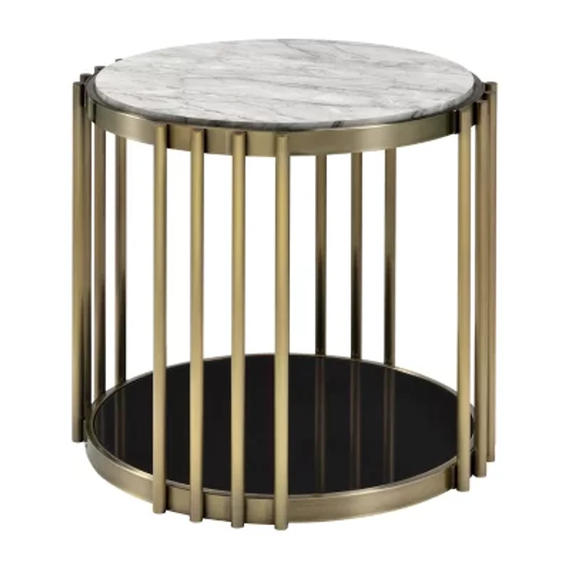 Aurora Storage Metal End Table