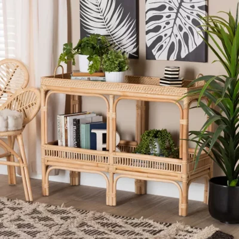Lombok Rattan Console Table