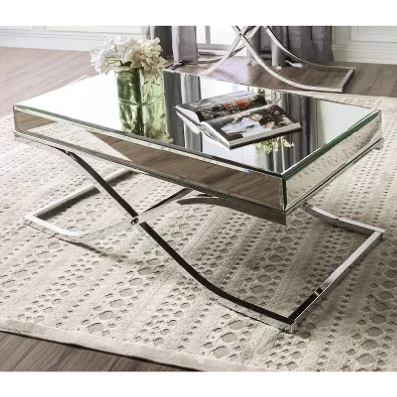 Hope Mirrored Metal Coffee Table