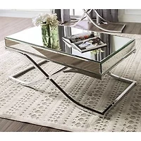 Hope Mirrored Metal Coffee Table