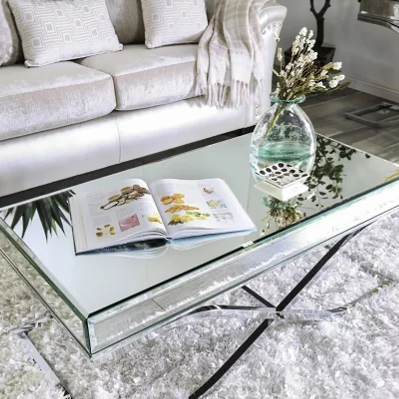 Hope Mirrored Metal Coffee Table